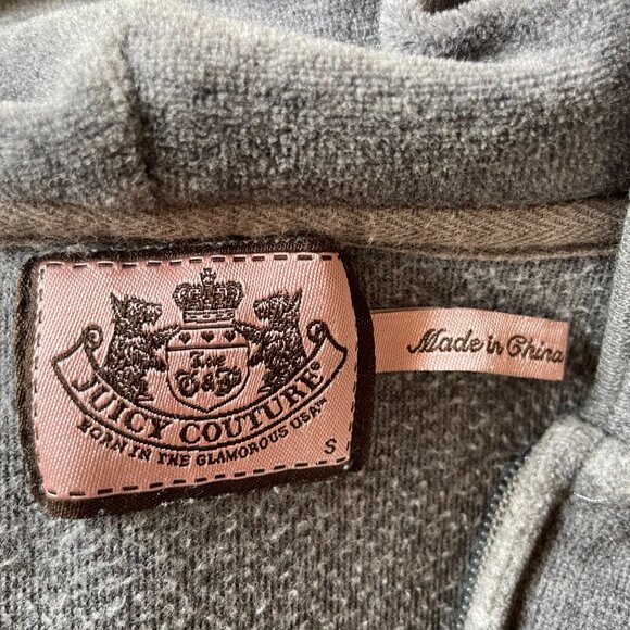 Y2K! Juicy Couture Velour Zip Up Hoodie Small - Picture 2 of 6